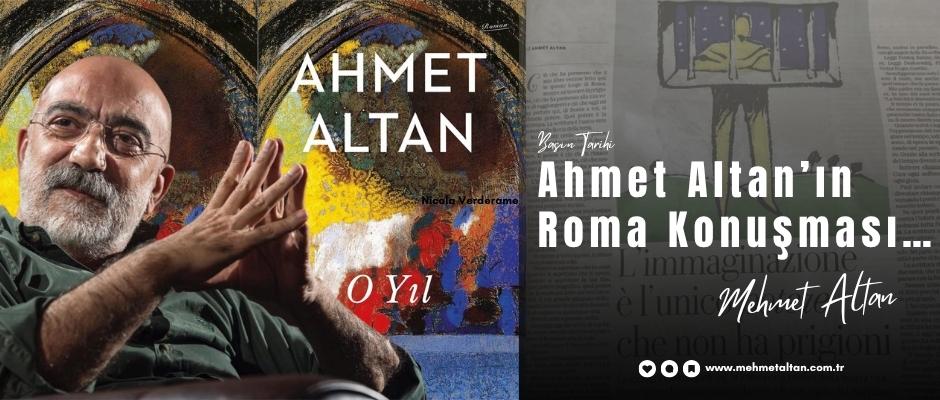 Ahmet Altan’ın Roma Konuşması…